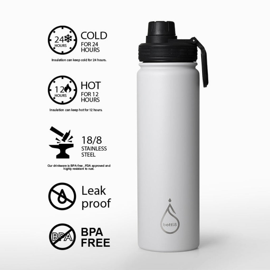 bottl8 – Premium RVS Drinkfles Black