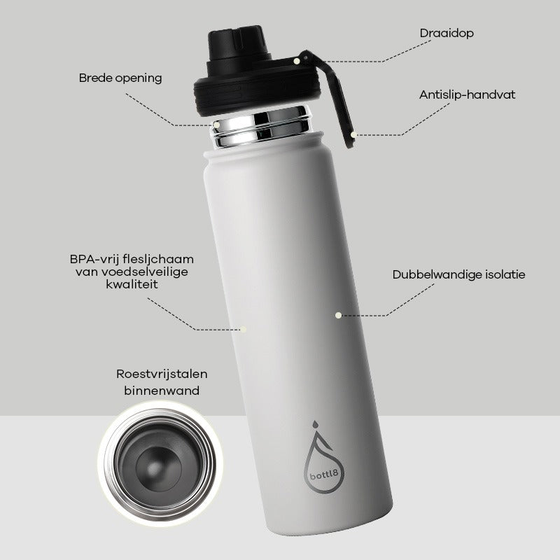 bottl8 – Premium RVS Drinkfles Calm Sand